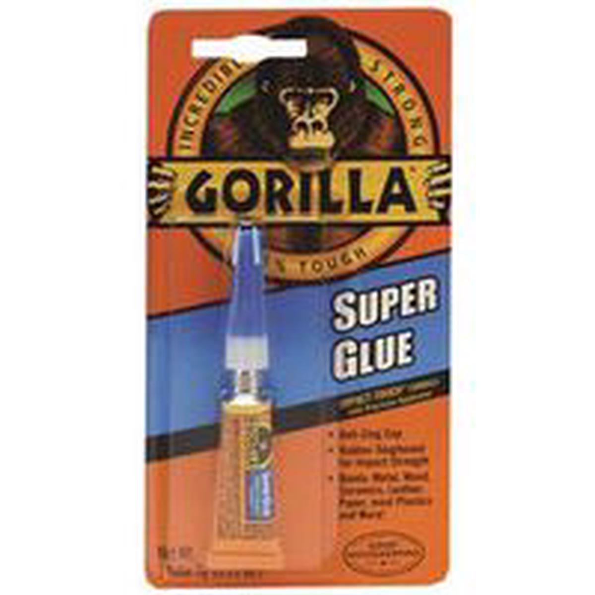 Gorilla Super Glue 3g, Straw/White Water, Liquid, Irritating