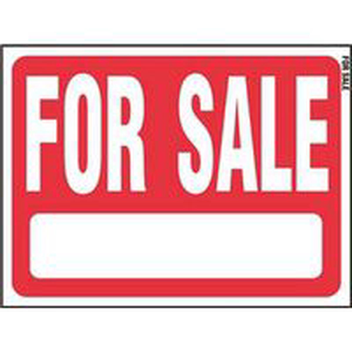 Hy-Ko Real Estate Sign, For Sale, White Legend, Plastic, 24 in W x 18 in H (RS-604)