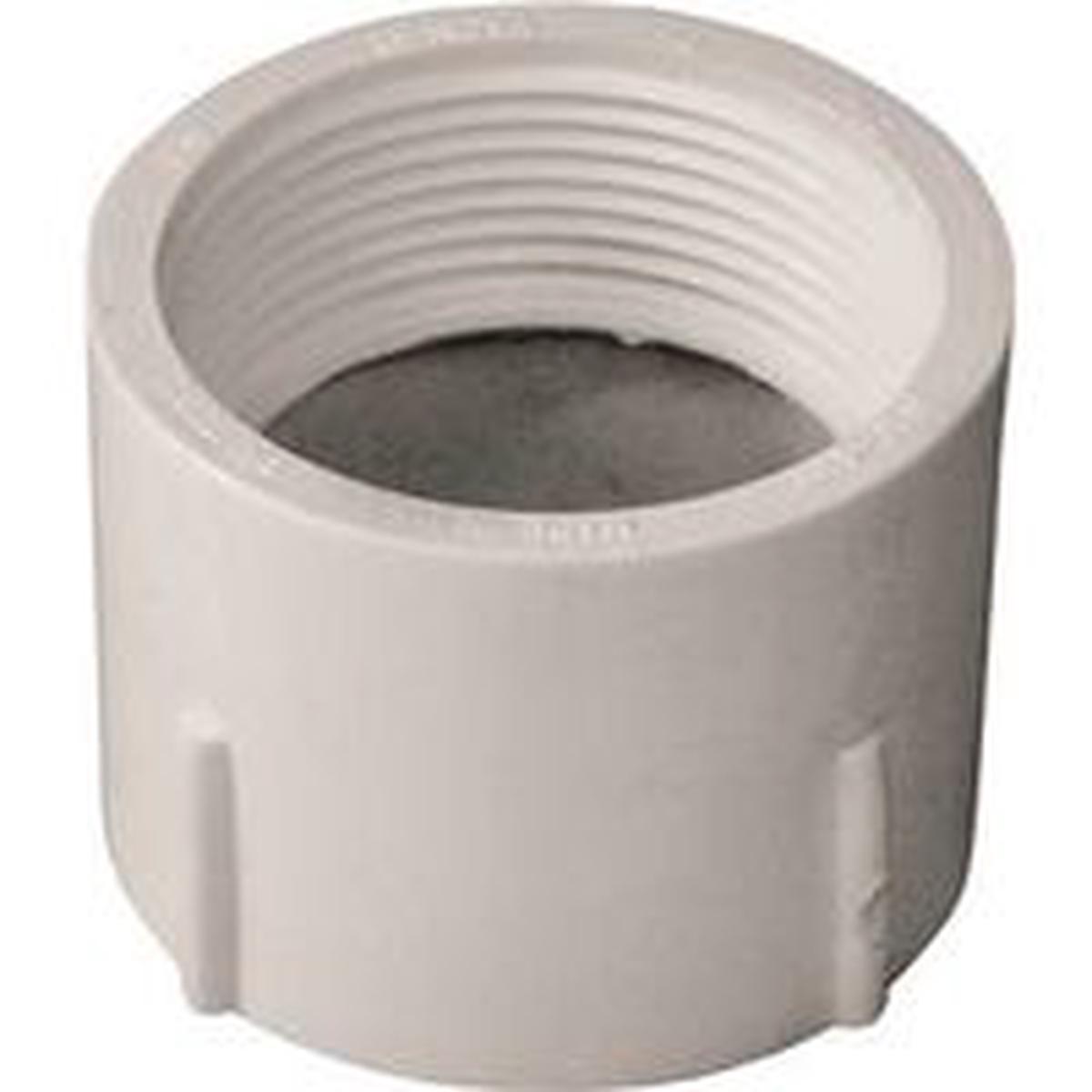 IPEX 192891 Pipe Adapter, 1-1/2 in, FNPT x Hub, PVC, White, SCH 40 Schedule