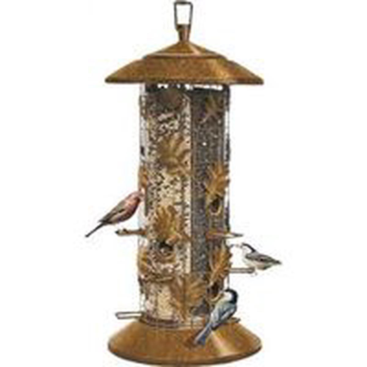 Perky-Pet Wild Bird Feeder, Metal, Rustic Brown, Hanging Mounting (337)