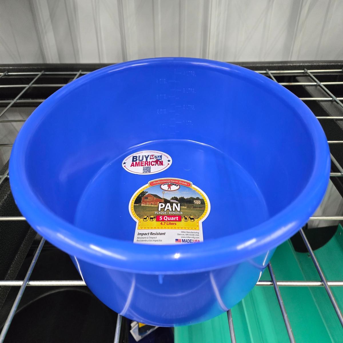 5qt. Blue Plastic Utility Pan