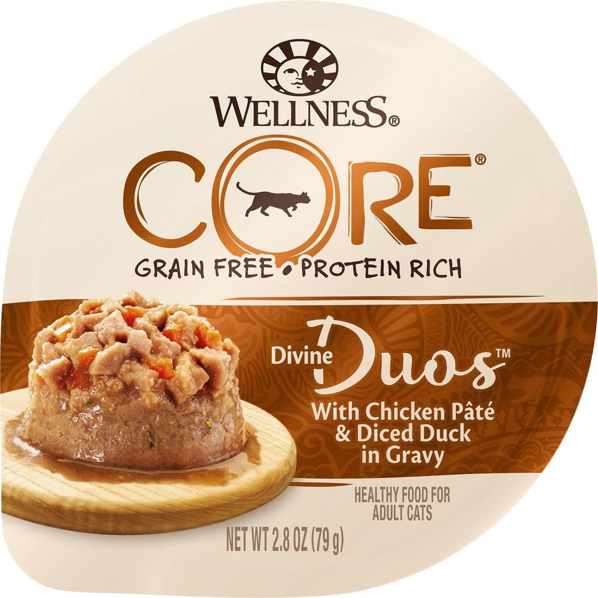 [Low Phosphorus Premium Wet Food] Wellness Divine Duos Grain-Free Cat Wet Food - Minced Chicken with Diced Duck 2.8oz