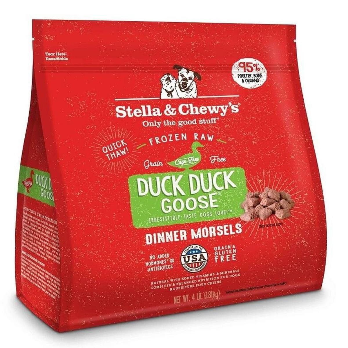 [Frozen] Stella and Chewy's USA Dog Food - Frozen Raw Meat Dices - Duck and Goose Friends (Duck and Goose) Formula 4lb