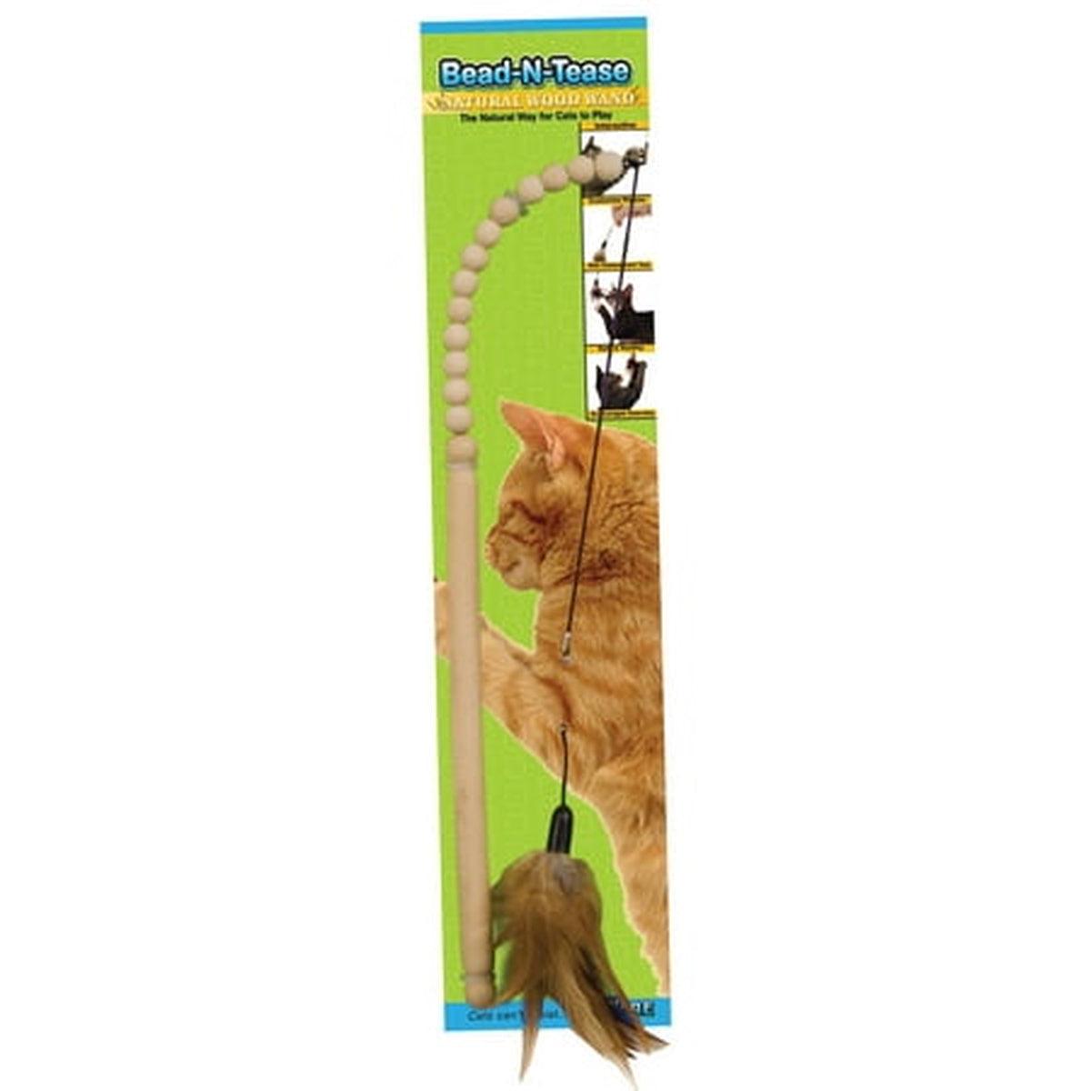 Wood Teaser Pole Cat Toy