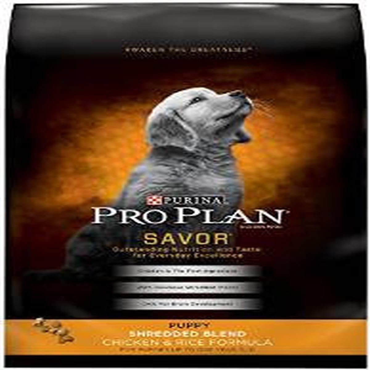 Purina Pro Plan Savor Puppy Shredded Blend Chicken And Rice Formula Dry Dog Food-18-lb-{L-1}