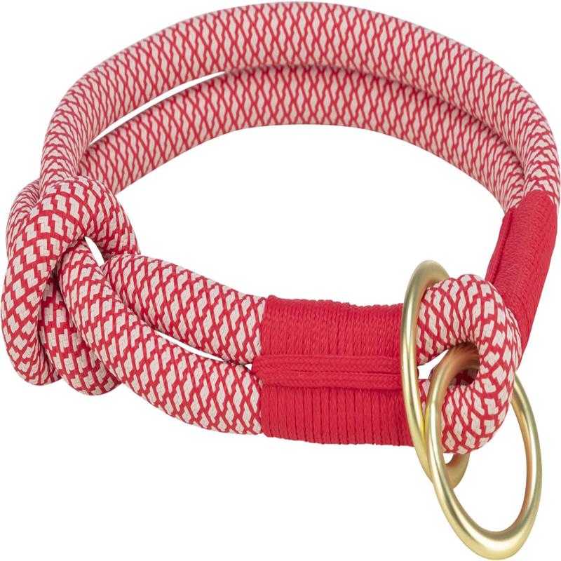 Trixie Soft Rope semi-choke, M: 45 cm/ 10 mm, red/cream