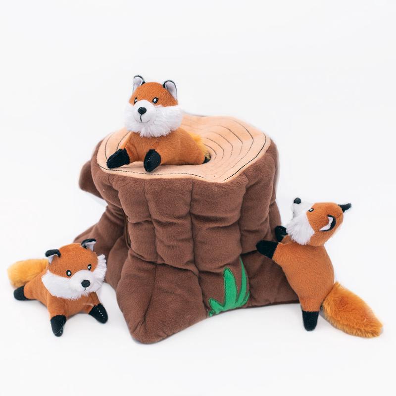 ZippyPaws Zippy Burrow Dog Toy Fox Stump X-Large
