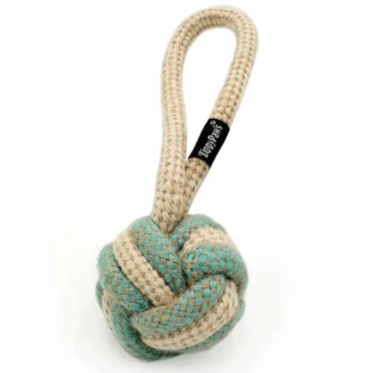Zippy Paws EcoZIppy Jute/Cotton Ball Brown Dog Toys
