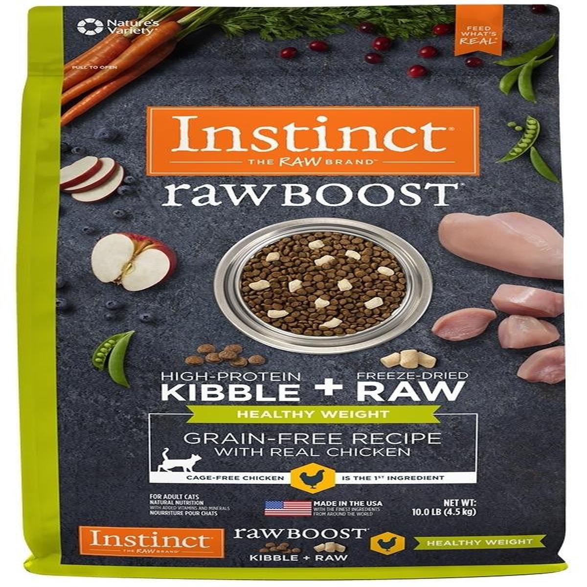 Nature's Variety Instinct Raw Boost Healthy Weight Adult Grain Free Recipe With Real Chicken Natural Dry Cat Food-10-lb-{L-1}