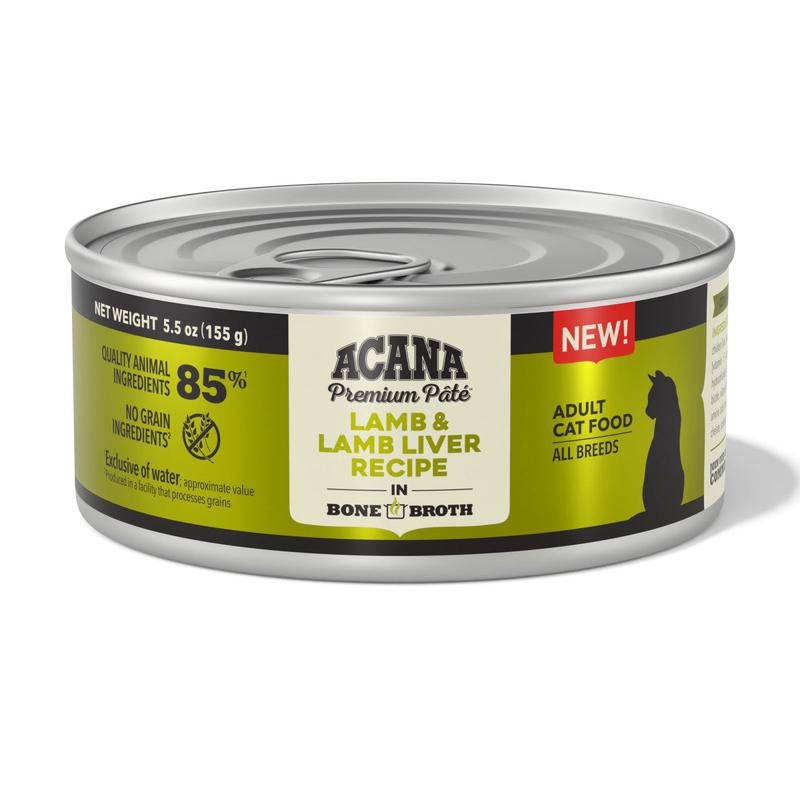 Acana Premium Pt Canned Cat Food Lamb & Lamb Liver 12ea/5.5 oz