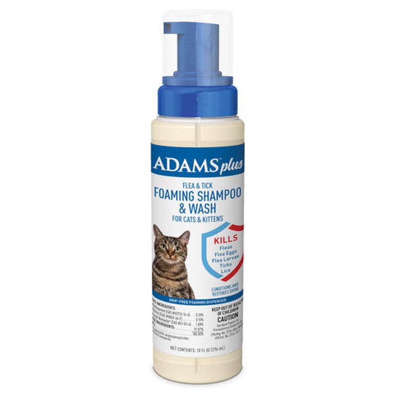 Adams Plus Flea & Tick Foaming Shampoo & Wash for Cats & Kittens 10 fluid ounces - Default Title