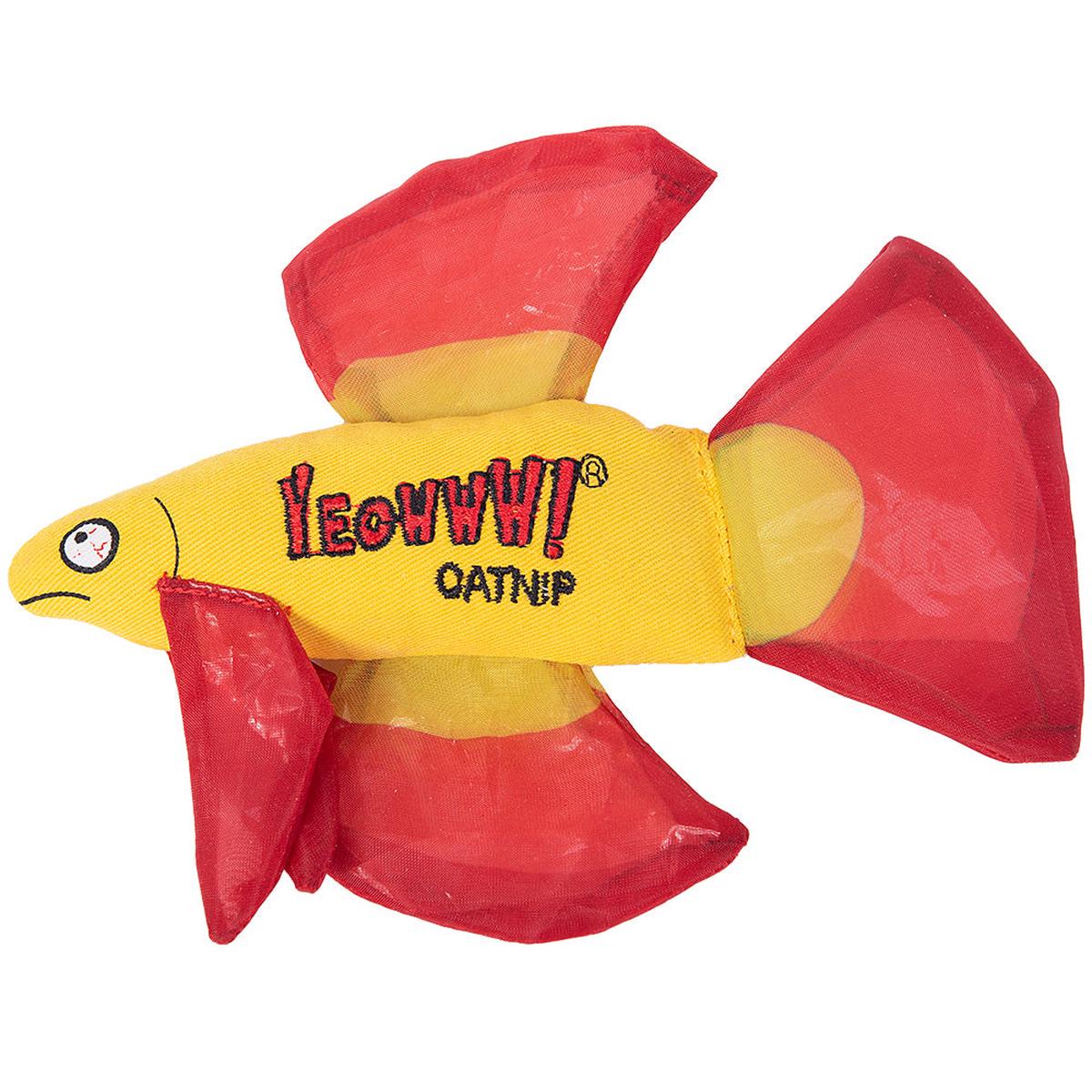 Yeowww! Mo Betta Fish Catnip Cat Toy Red