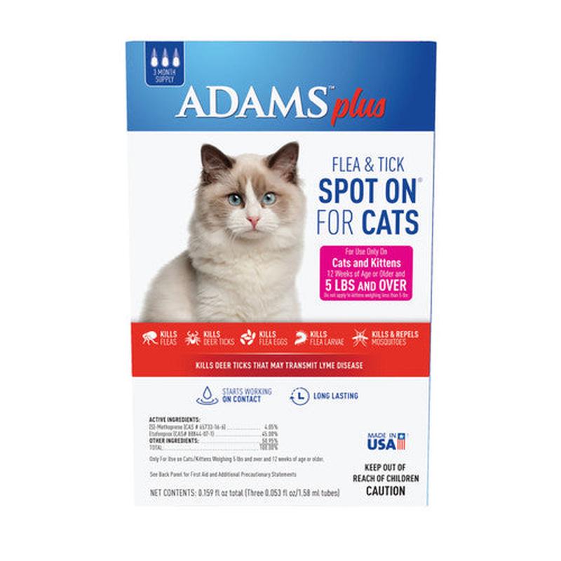 Adams Plus Flea & Tick Spot On for Cats & Kittens Over 5 lbs - Default Title