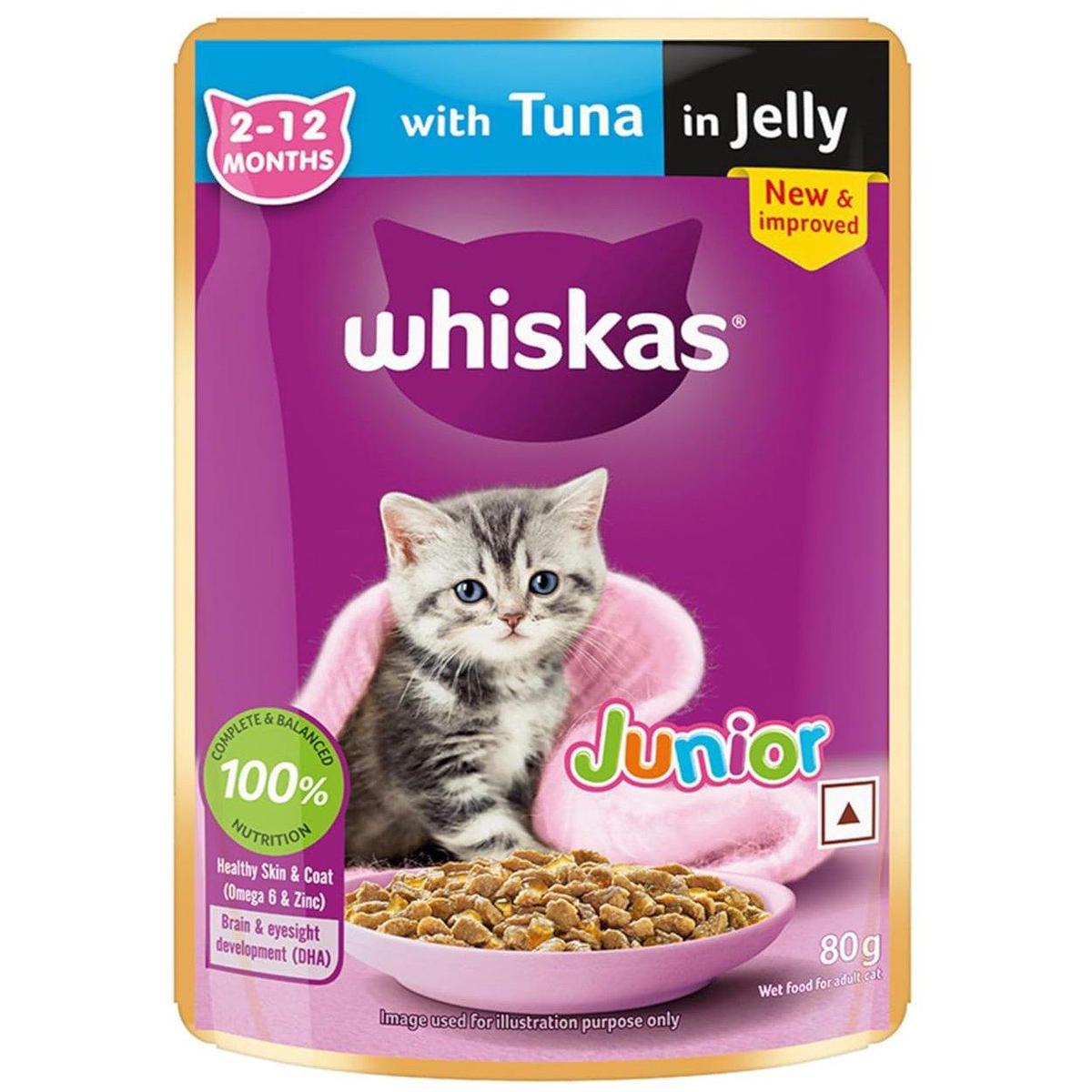 Whiskas Junior Kitten Tuna In Jelly Wet Food 80G-1PouchKittenWetFood