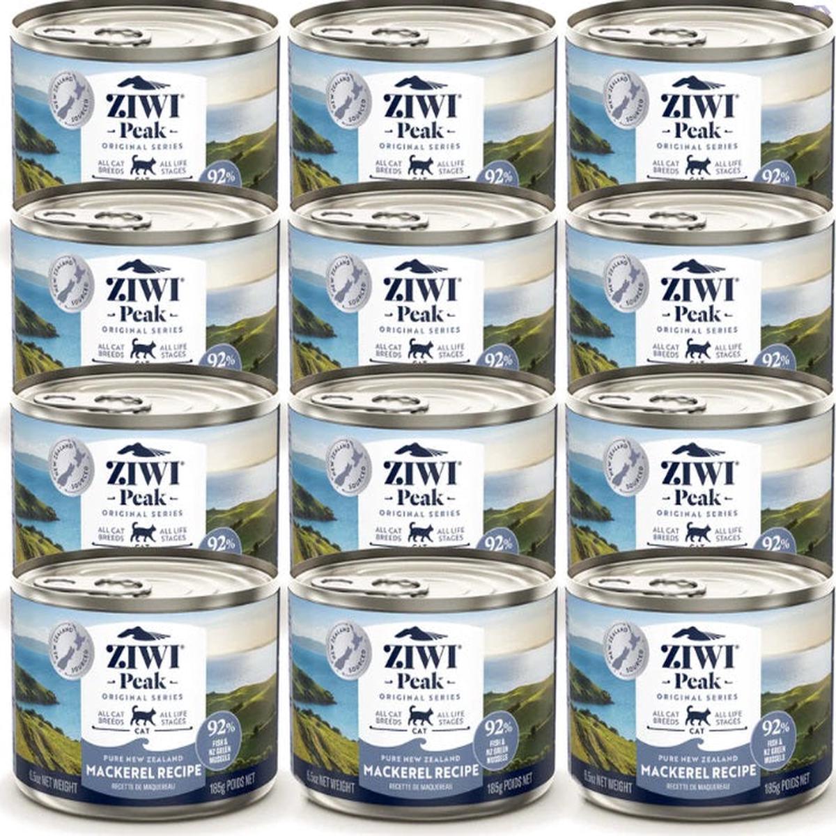 ZIWI PEAK CAT WET ORIGINAL MACKEREL 185G X 12