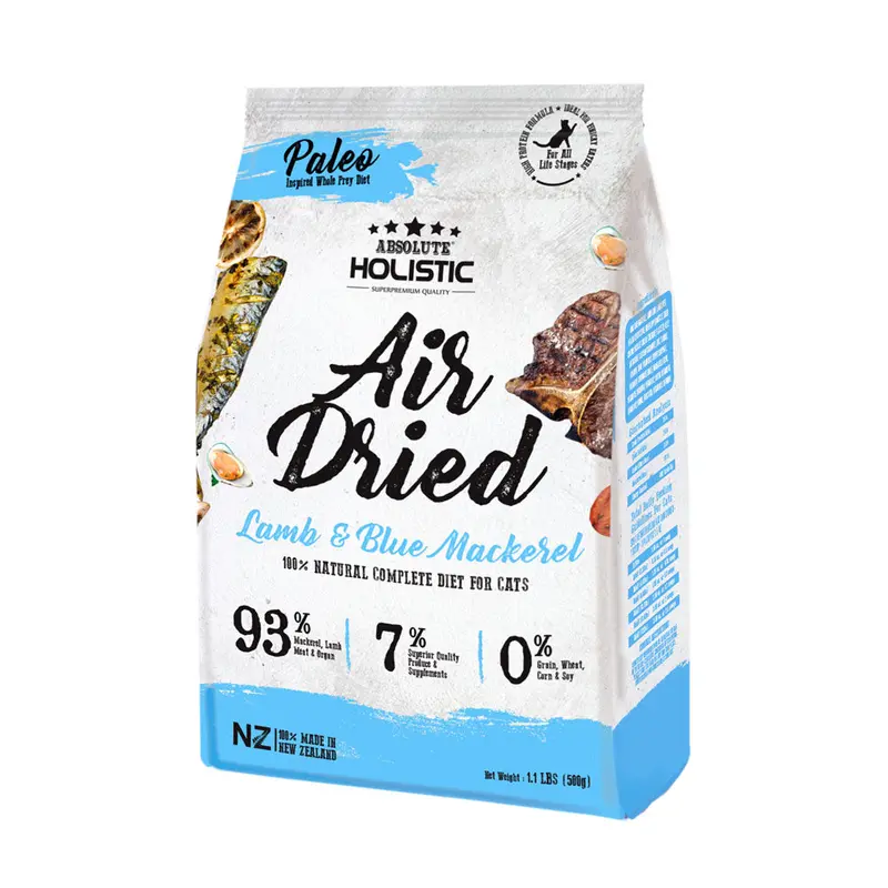 Absolute Holistic Air Dried Cat Food - Mackerel & Lamb 500g