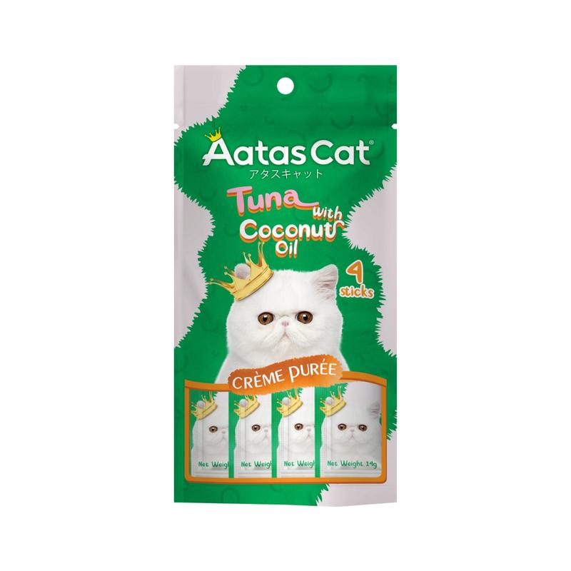 Aatas Cat Crme Pure Tuna with Coconut Oil Liquid Cat Treats