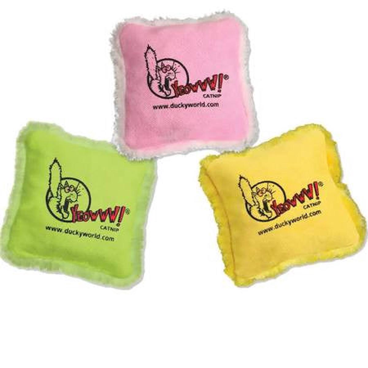 Yeowww Cat Catnip Pillow Green 2.5in !{L+x}