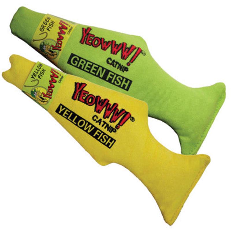 Yeowww! Fish Catnip Toy Green 7 in - Default Title