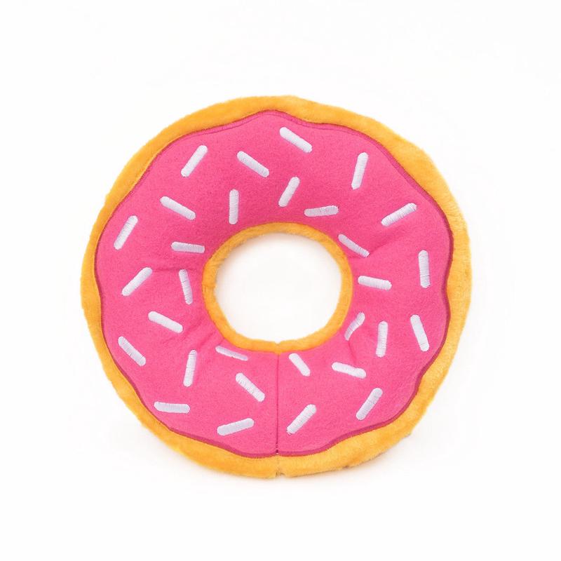 ZippyPaws Donutz Dog Toy Strawberry Jumbo XL