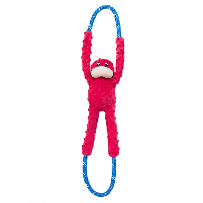 ZippyPaws RopeTugz Dog Toy Monkey Red Large