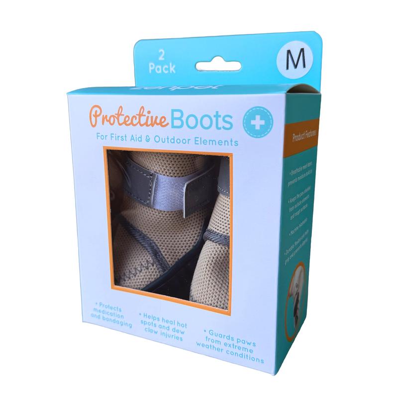 ZenPet Protective Dog Boots Medium, 2 pk
