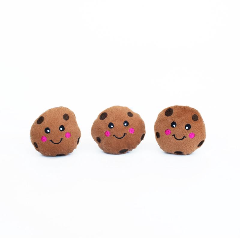 ZippyPaws Miniz Dog Toys Cookies X-Small, 3 pk
