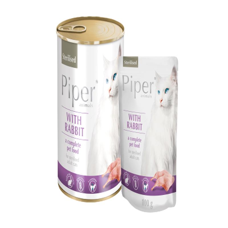 Piper Cat With Rabbit Sterilised Wet Food