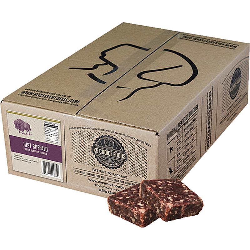 *In Store Only* K9 Choice Frozen - Just Buffalo | Meat & Bone Formula 20LB