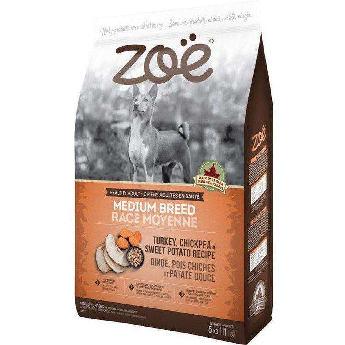 Zoe Dog Adult Medium Breed Turkey, Chickpea, Potato