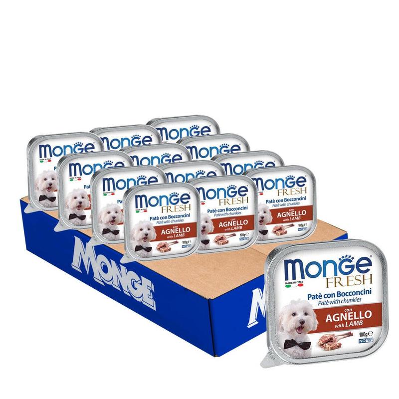 [CTN OF 32] Monge Fresh Pate & Chunkies Wet Dog Food (100g x 32) - 10 flavours