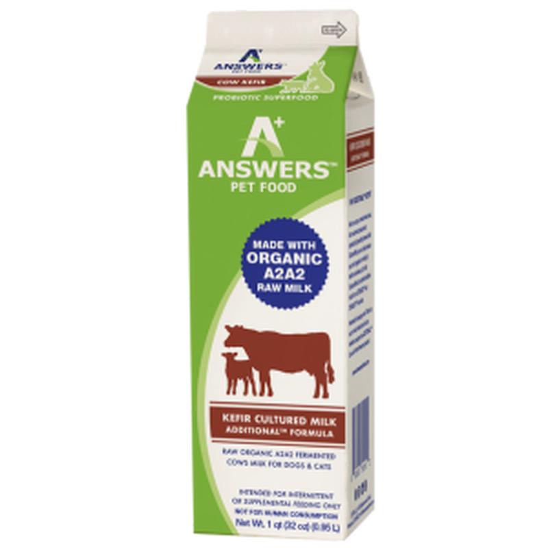 Answers Pet Food Raw Organic A2 Cows Milk Kefir, 1 Quart