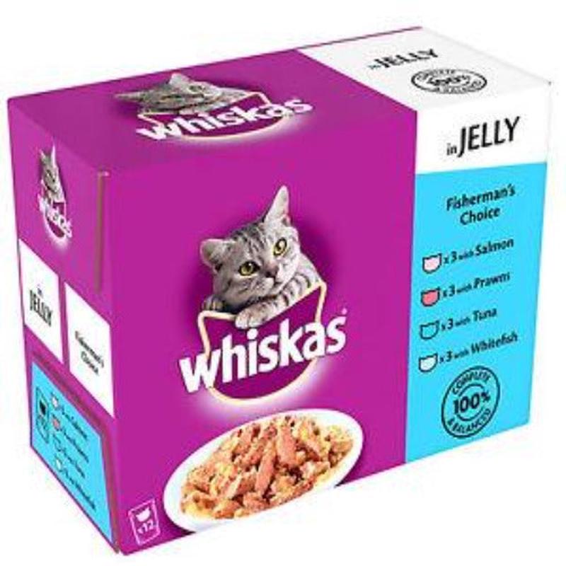 Whiskas Fish Selection In Jelly Multipack Adult Pouches 12 X 85G