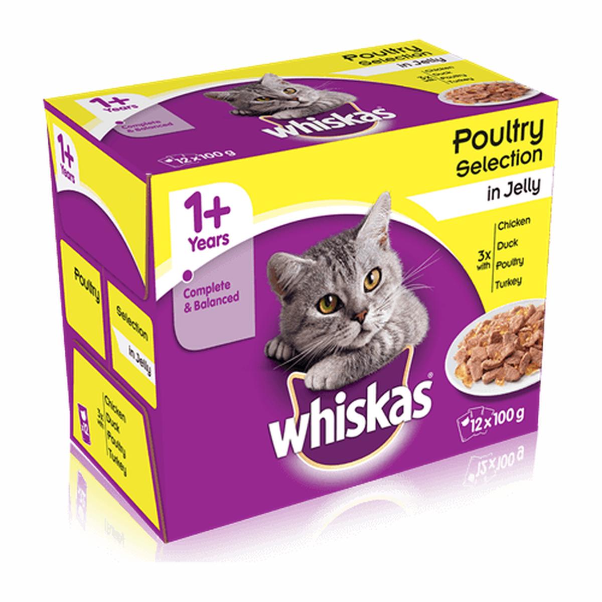 Whiskas Pouch Poultry Selection Jelly 12x100g