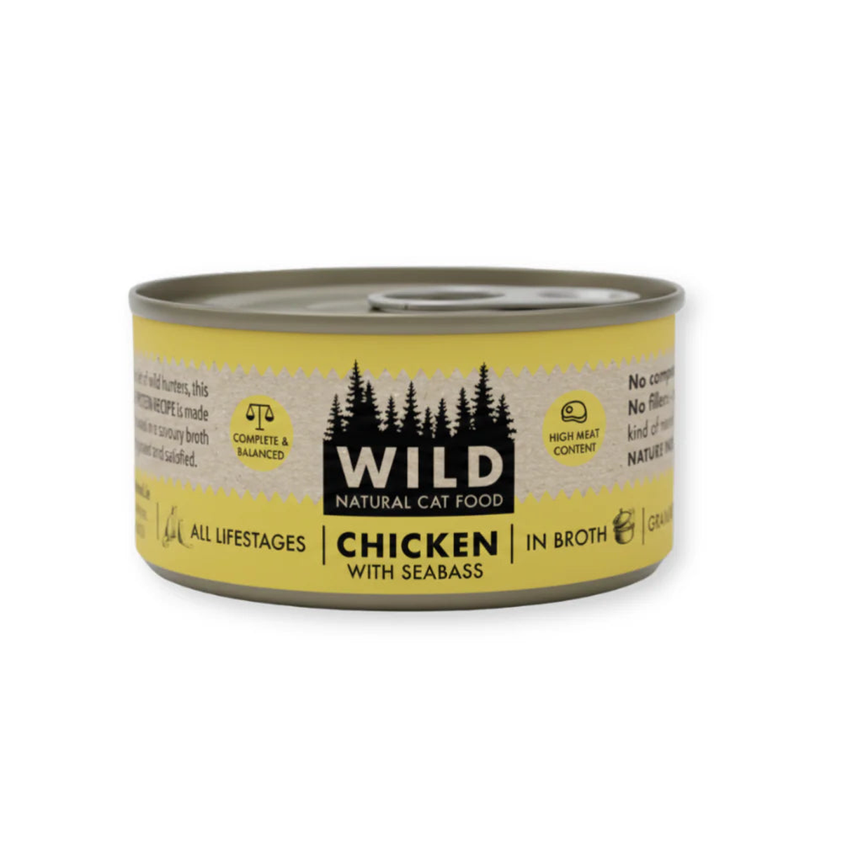 WILD Cat Food Tin - Chicken and Seabass 75G