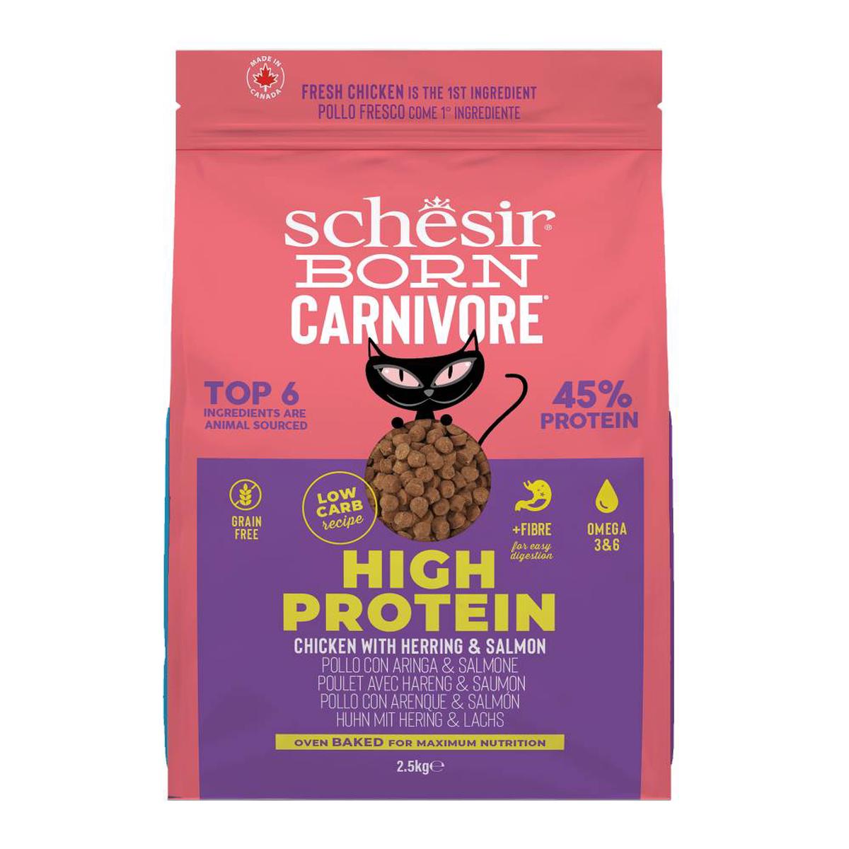 33% OFF/BUNDLE DEAL (Exp Nov26): Schesir Born Carnivore Chicken with Herring & Salmon Oven Baked Dry Cat Food