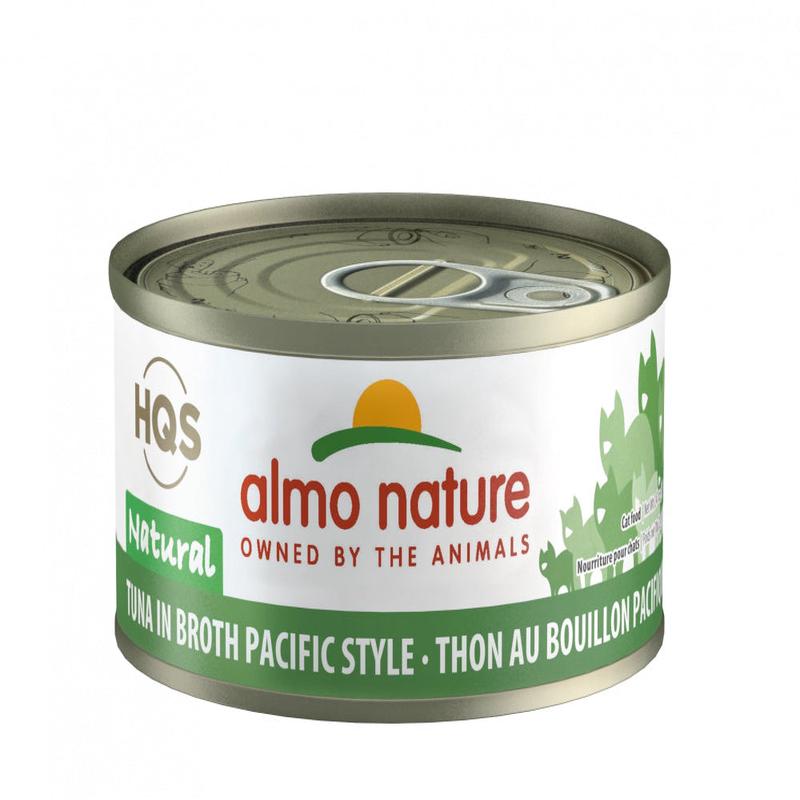 Almo Nature HQS Natural Cat Grain Free Additive Free Tuna In Broth Pacific Style Canned Cat Food