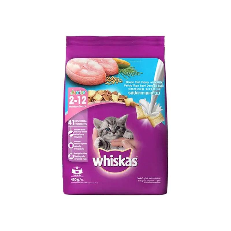 Whiskas Cat Food Junior Ocean Fish With Milk 450g