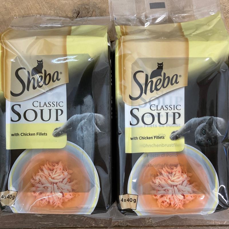 12x Sheba Chicken Fillet Soup Cat Food Pouches (3 Packs of 4x40g)