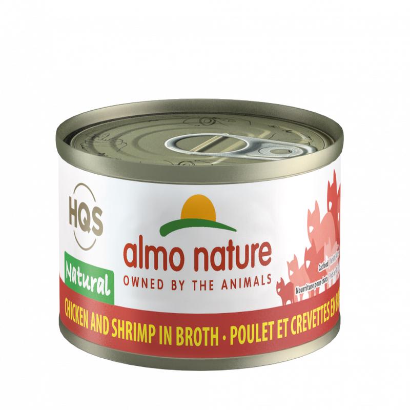 Almo Nature HQS Natural Cat Grain Free Chicken and Shrimp Canned Cat Food