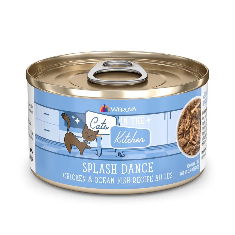 Weruva Cats In the Kitchen Splash Dance Chicken & Ocean Fish Au Jus Recipe for Cats 6oz
