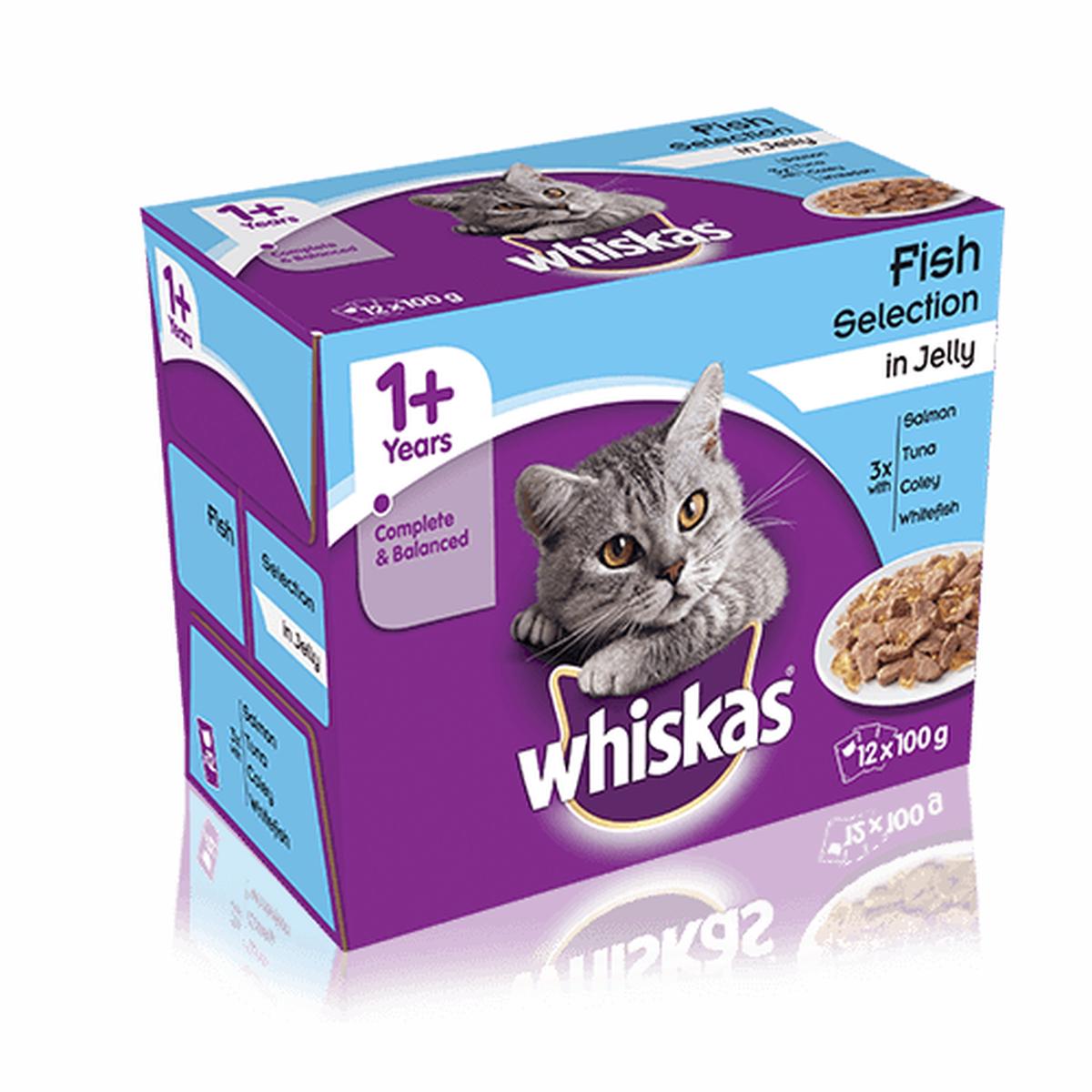Whiskas Pouch Fish Selection Jelly 12x100g