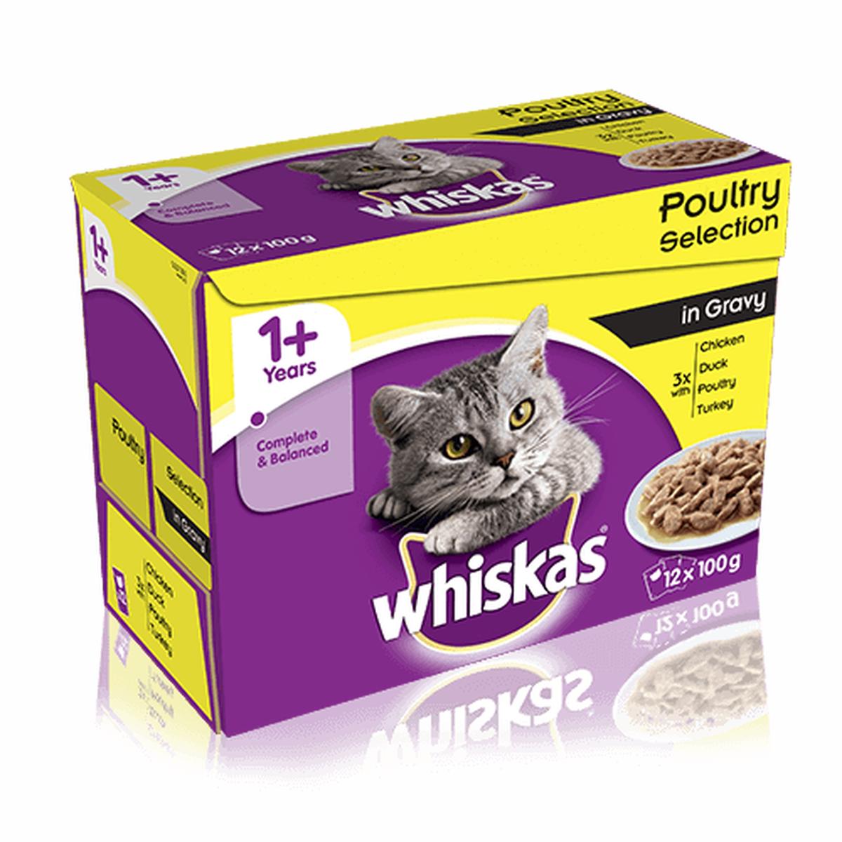 Whiskas Pouch Poultry Selection Gravy 12x100g