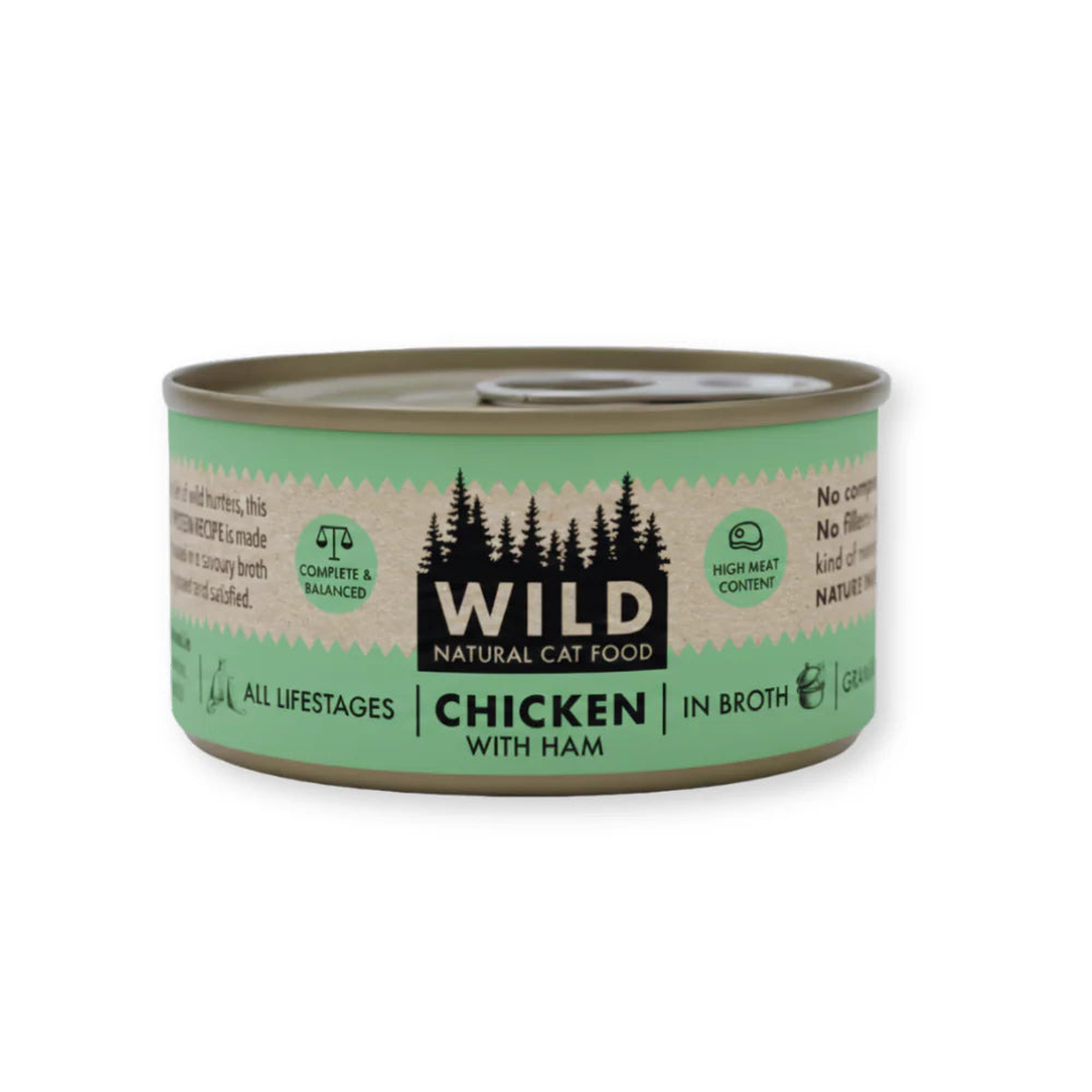 WILD Cat Food Tin - Chicken and Ham 75G