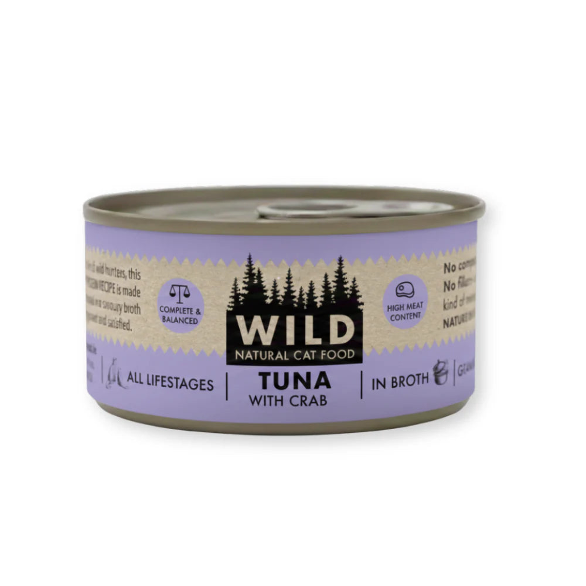 WILD Cat Food Tin - Tuna with Crab 75G