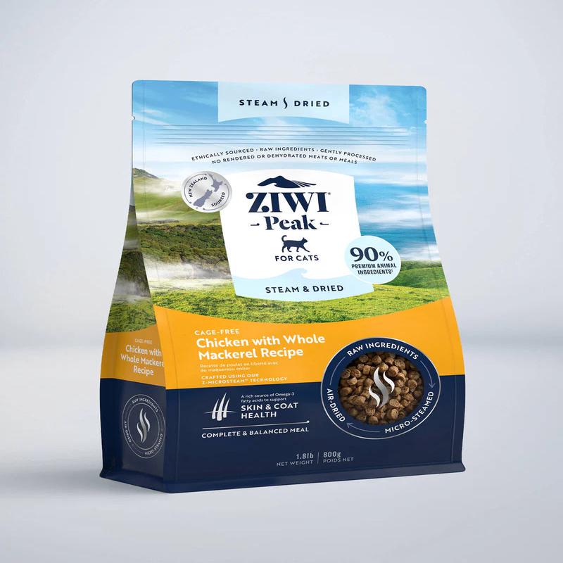 Ziwi Peak Cat Steam Dried Chicken with Whole Mackerel Recipe
