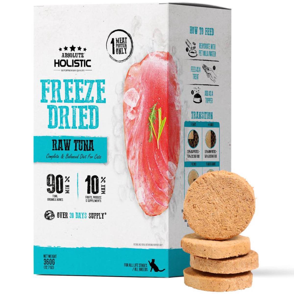 Absolute Holistic Patties Tuna Grain-Free Freeze-Dried Cat Food 12.7oz