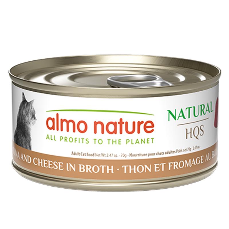Almo Nature Tuna and Cheese in Broth HQS Natural Cat Food 150g