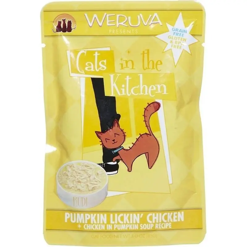Weruva Cats In the Kitchen Pumpkin Lickin' Chicken Pouch Grain-Free Wet Cat Food
