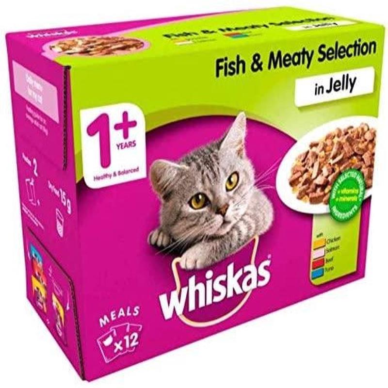 Whiskas Fish Meat Selection In Gravy Multipack Adult Pouches 12 X 85G
